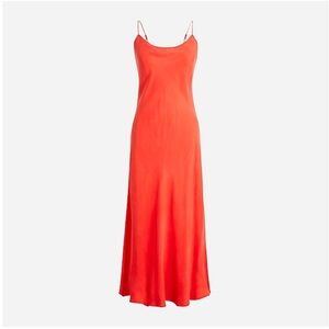 J.Crew Gwyneth cupro-blend slip dress in light red - Size 18